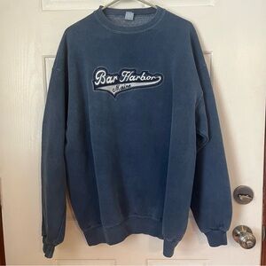 Vintage Bar Harbor, Maine Blue Crewneck Sweatshirt L